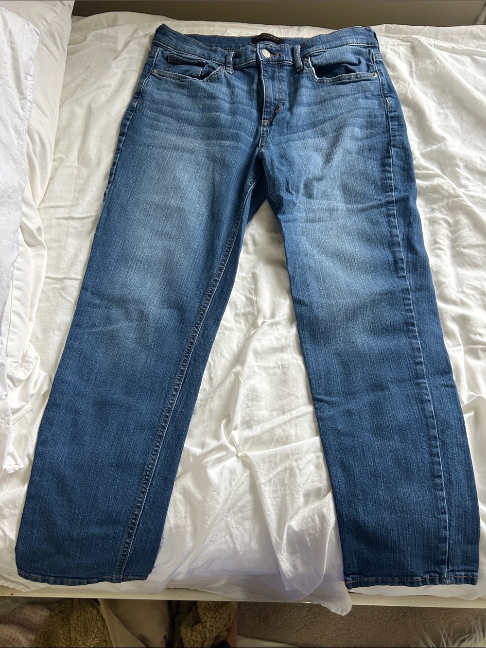Banana Republic Straight Leg Jeans in Medium Blue Wash